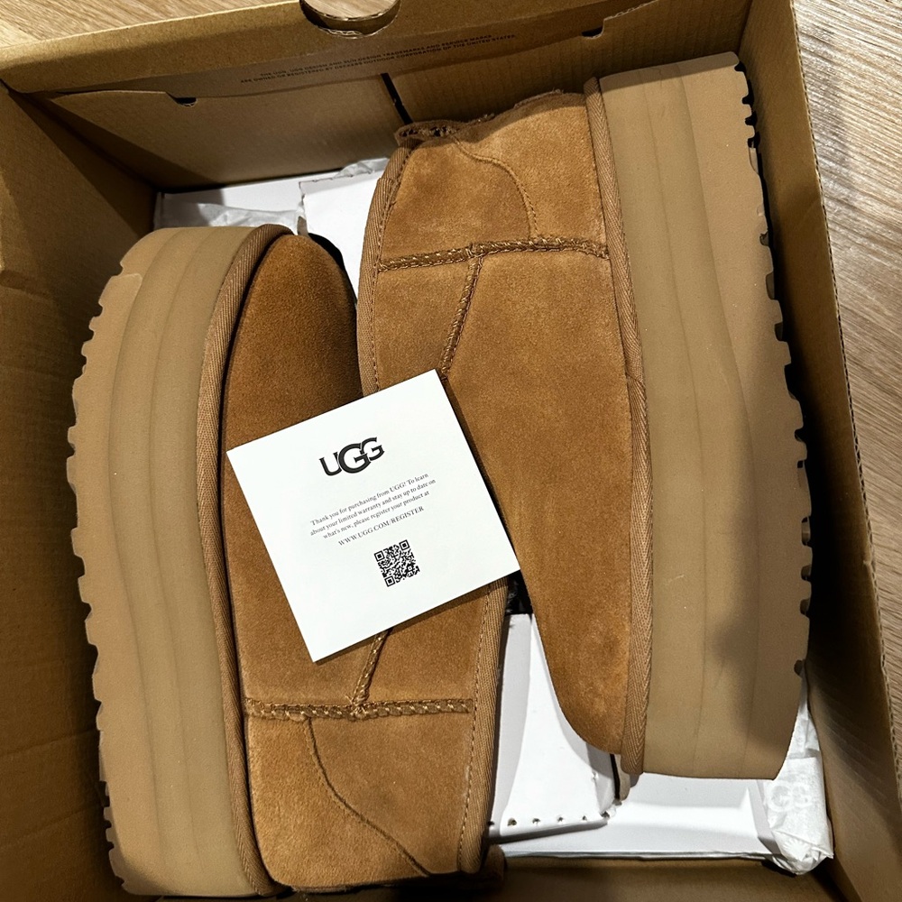 UGG Men's Brown Suede Slip-Ons